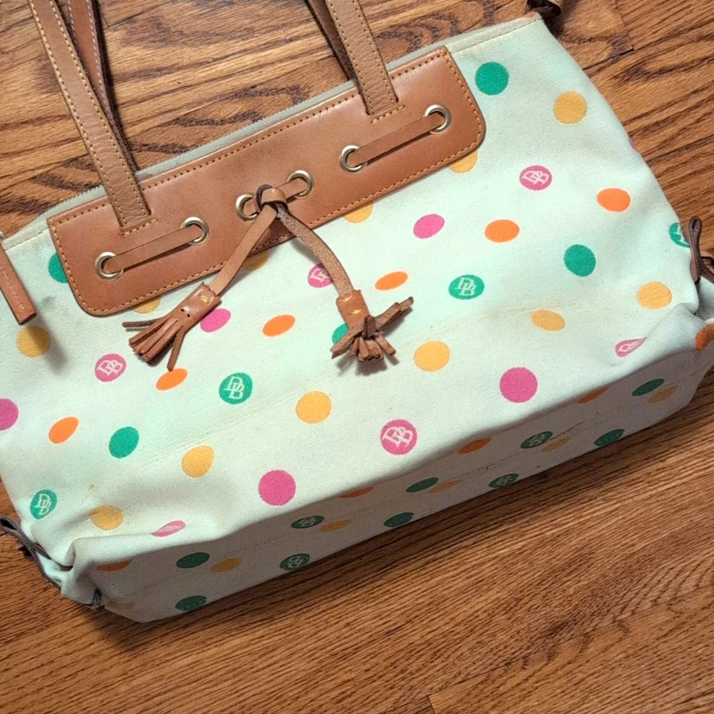 Dooney & Bourke - Polka Dot Monogram Shoulder Bag - Picture 2 of 9